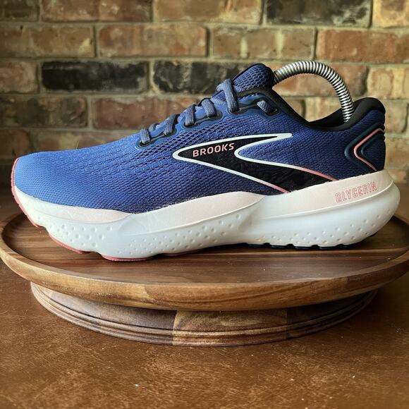 Brooks Shoes - Brooks Glycerin 21 Womens 10 Blue Pink Cushion Road Running Sneakers Shoes